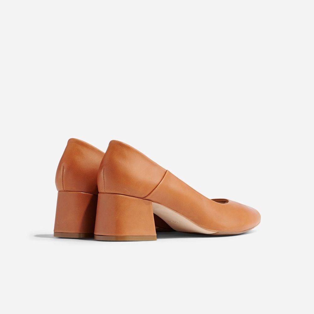Nisolo Tan Block Heel Pumps - Picture 3 of 12